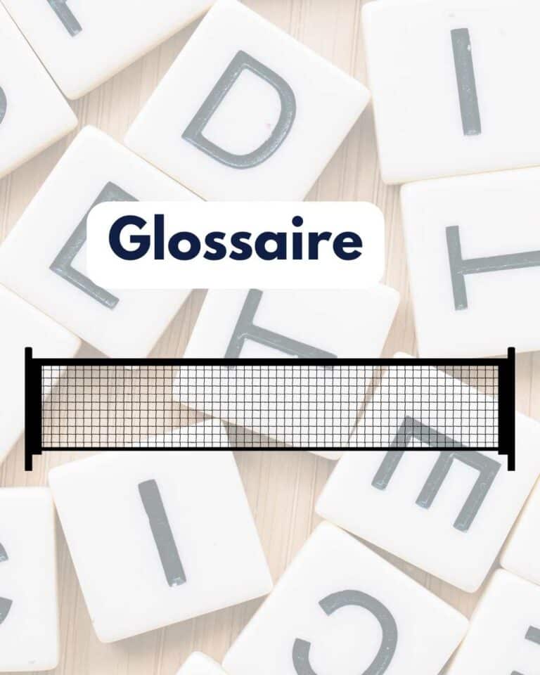 Glossaire filet pickleball France