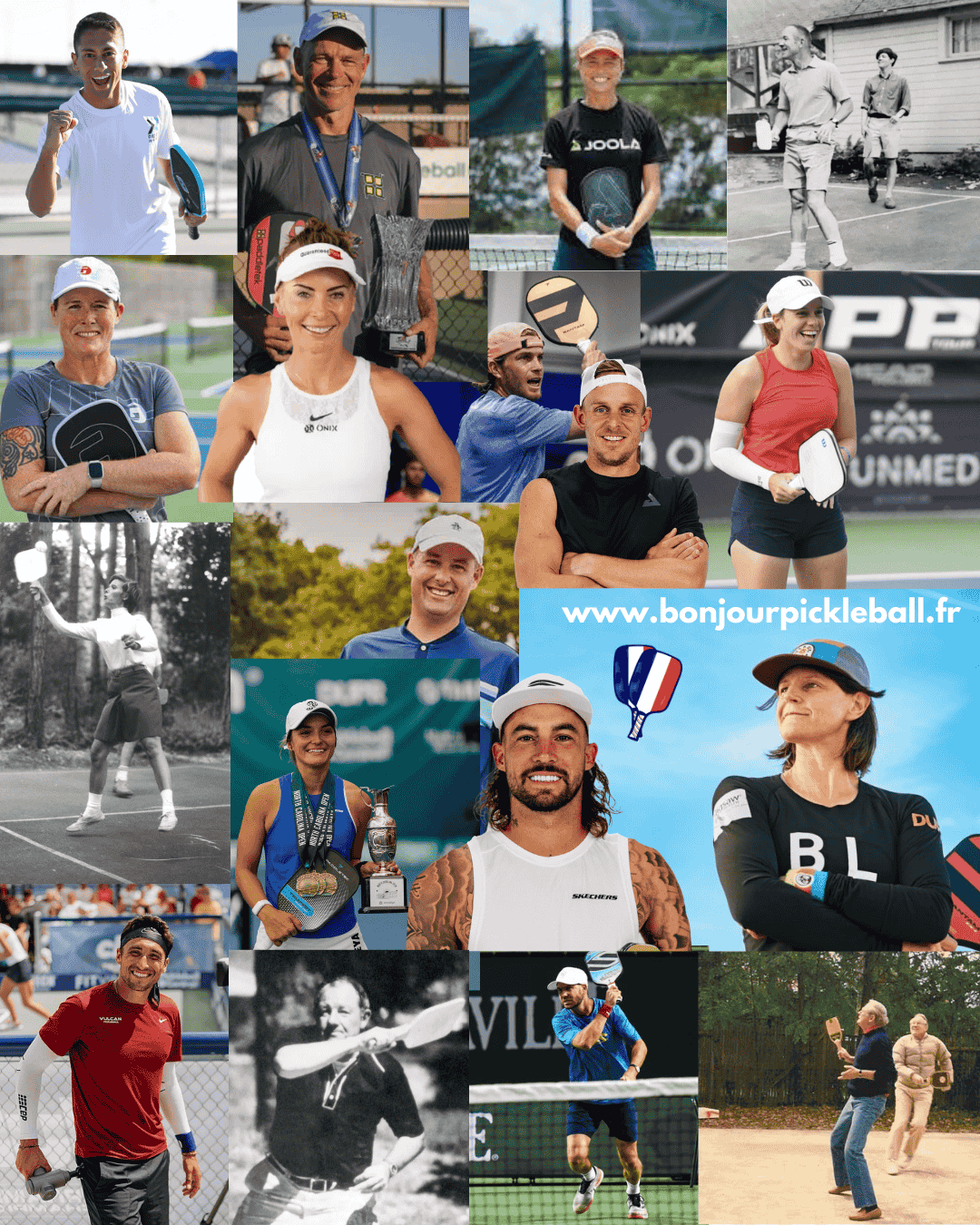 Personnalites du pickleball par bonjour pickleball