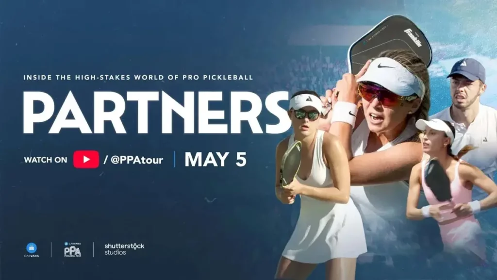 Visuel de la série documentaire Partners consacrée au pickleball professionnel